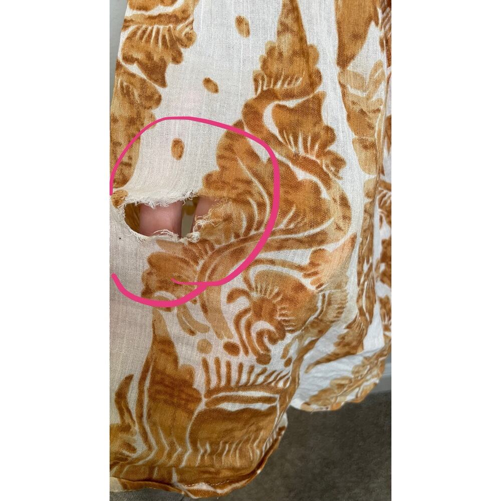 Diane Von Furstenberg Floral Silk Sleeveless Dress Yellow Cream Womens Size 4 - Picture 7 of 13